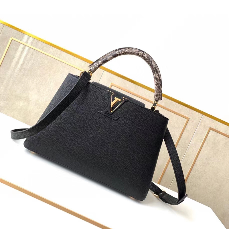 Louis Vuitton CAPUCINES MM  Handbag N92800 Black